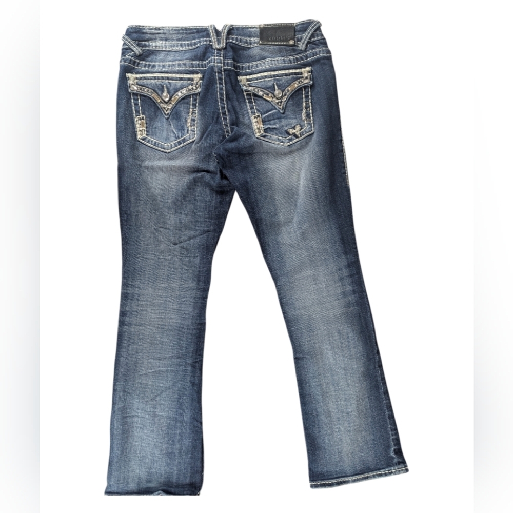 Vigoss The New York Slim Boot Size 7/8 Jeans Bling Pockets